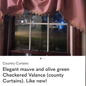 Charming Checkered Valance with Fringe